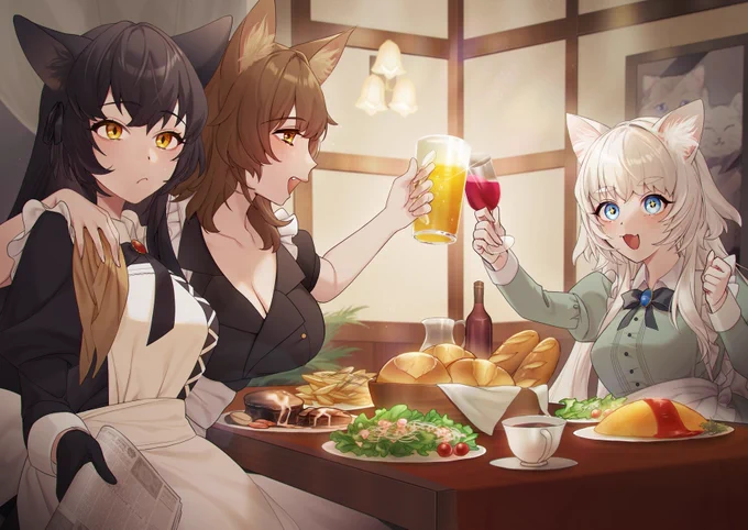 #私はこういう絵師です見た絵師全員参加 酒 飯 美女 
