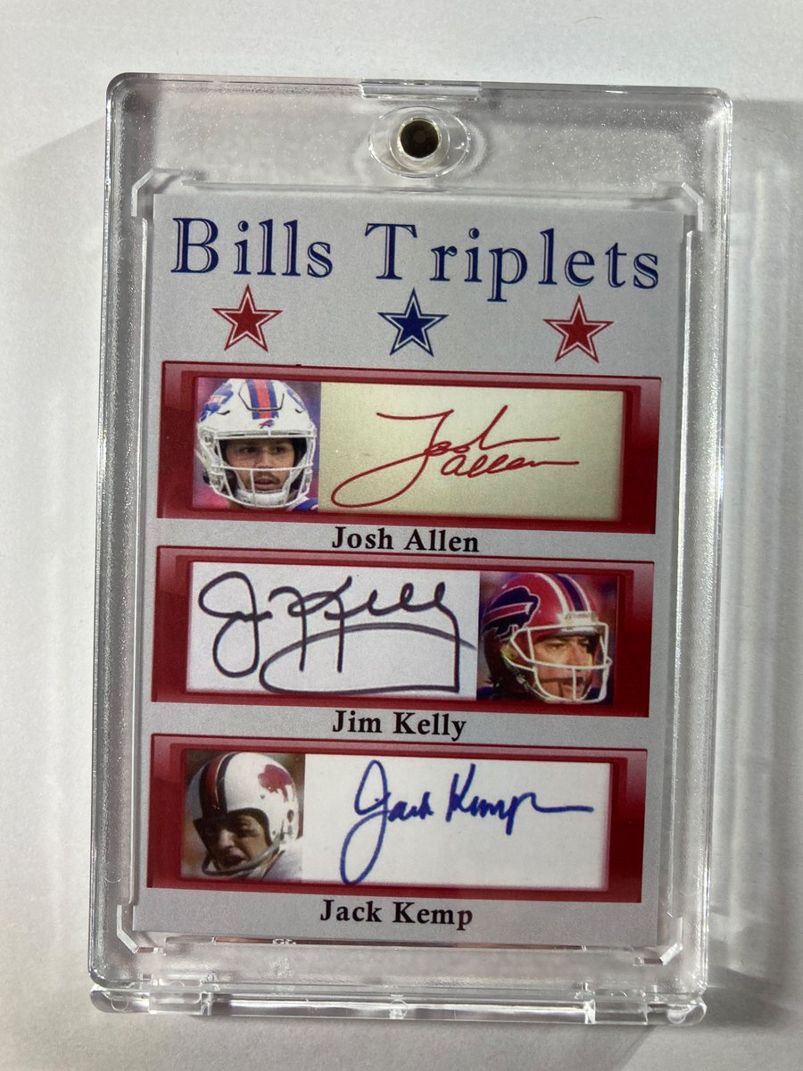 1218Sports's tweet image. 🎁Appreciation Day Giveaway🎁

Winner Announced Tuesday

🔥Josh Allen/Jim Kelly/Jack Kemp Bills Triplets Triple Auto Facsimile

To enter
1. Follow
2. Retweet
3. Like