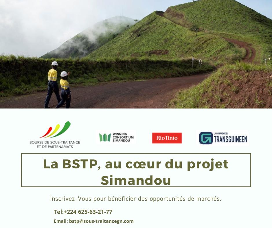 La <a href="/BSTPGN/">BSTPGN</a> est le pont qui vous relie aux géants de l'industrie minière : @RioTintoSimfer , @WCS et la Compagnie du Transguinéen.

Tous leurs appels d'offres sont désormais disponibles sur la plateforme de la BSTP.

Enregistrez-vous dès maintenant pour saisir des opportunités.