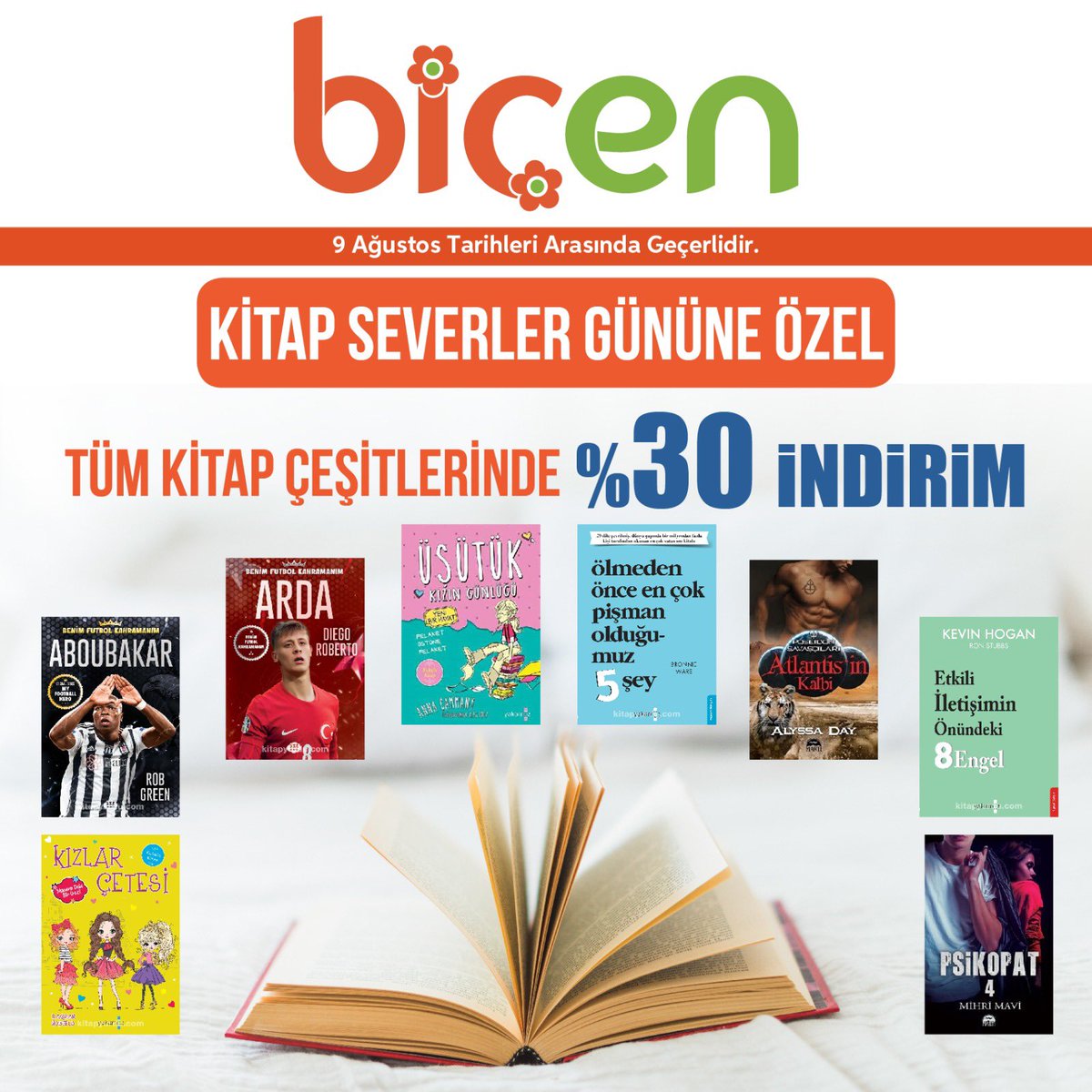 9 Ağustos Dünya Kitap Severler Gününe Özel %30 İndirim Var! #gelsene