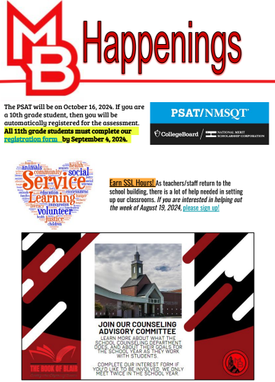 MBHSCounseling's tweet photo. Be sure to check out our "Back to School" Newsletter! 😄😄Information for ALL grade levels, and parents too! Check it out: https://t.co/ioG6OC6vio https://t.co/eWaIwp32pO