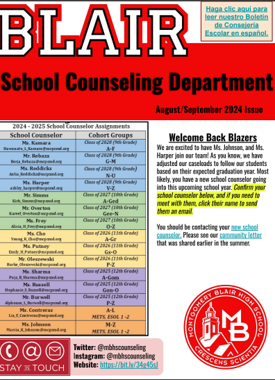 MBHSCounseling's tweet photo. Be sure to check out our "Back to School" Newsletter! 😄😄Information for ALL grade levels, and parents too! Check it out: https://t.co/ioG6OC6vio https://t.co/eWaIwp32pO