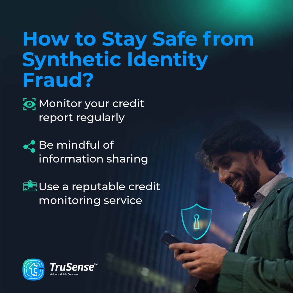 TrusenseID's tweet photo. Is your identity safe? 
Synthetic #IdentityFraud creates fake accounts in your name. 
Learn how to stay safe with #TruSense. https://t.co/BuR28ZBrbQ