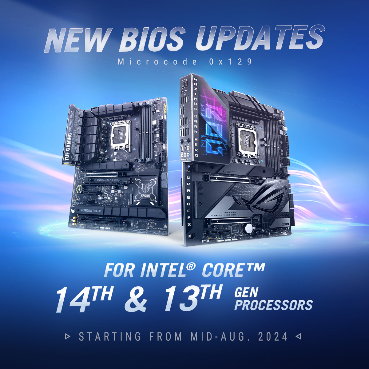 🚀 Starting from mid-August, we'll begin rolling out the new BIOS ...