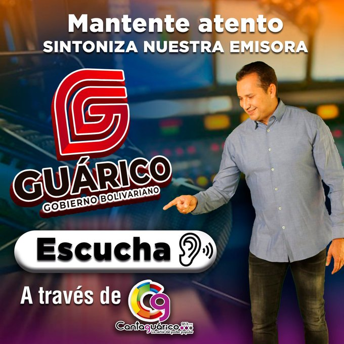 🎧 ¡ESCUCHA! 🎧

🔴 LA EMISORA DEL PODER POPULAR Y DEL FOLCLOR VENEZOLANO

¡TE INVITAMOS A SINTONIZAR!

📻 CANTAGUÁRICO 91.3FM📻
👁‍🗨 tinyurl.com/yxd5a2kd

#Guárico
#PuebloSonrienteYEnPaz 🇻🇪
#GuáricoProduce