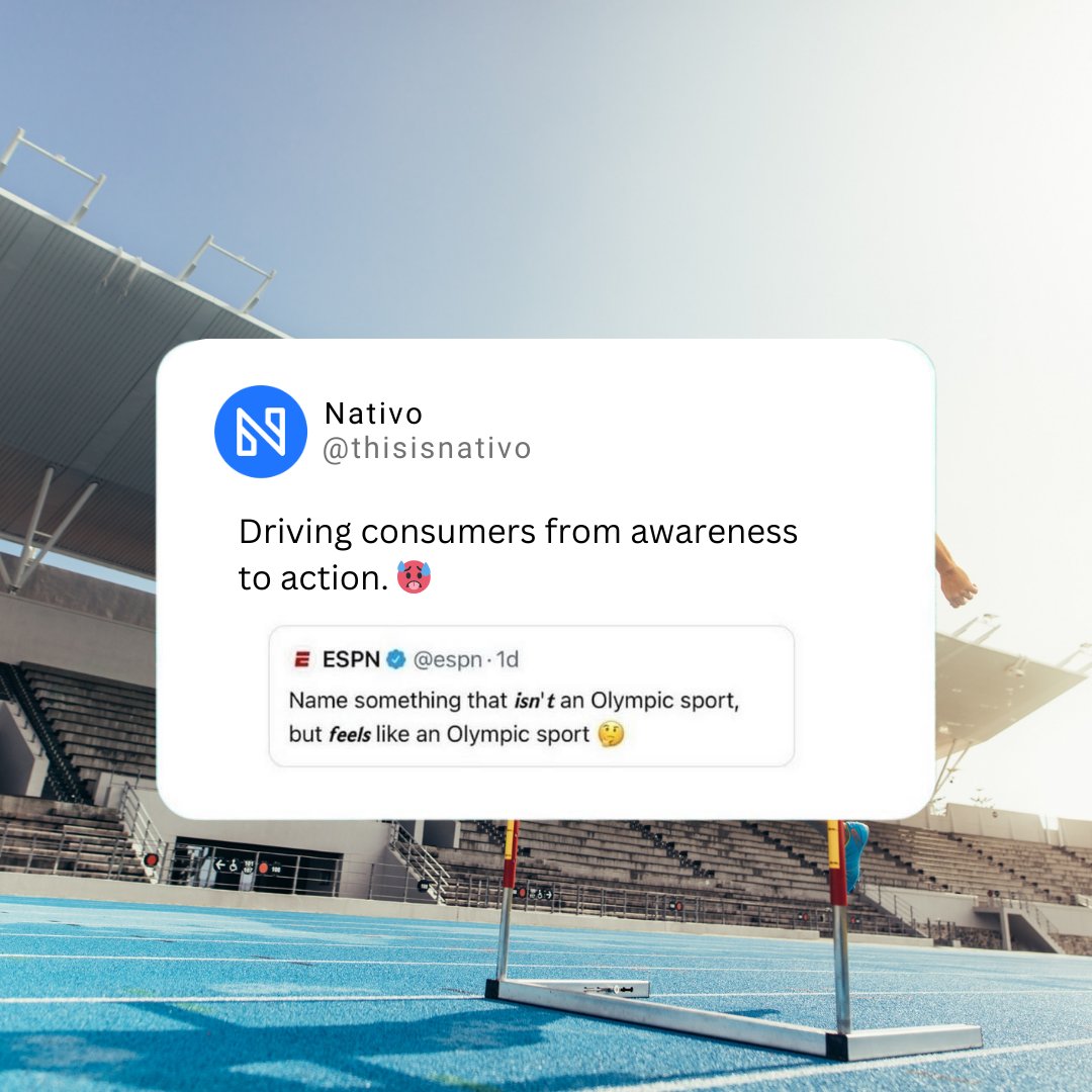 Driving consumers to action can be hard... for some. Go for gold with Nativo and create content that generates results! 🏅 Learn more: bit.ly/3Ws0jG1