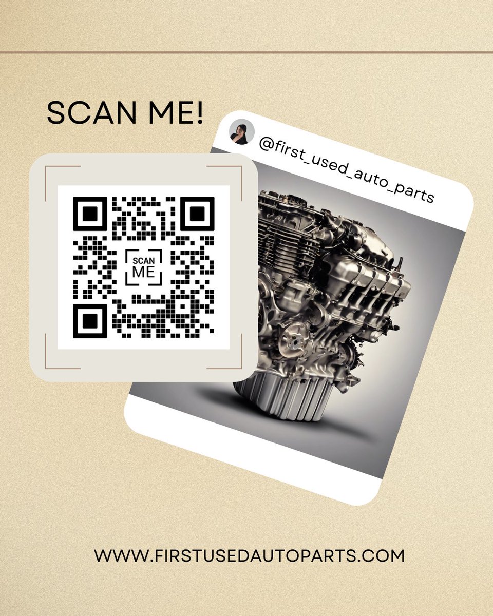 parts54611's tweet image. 🚗 Quality Engine &amp;amp; Transmission 🔧

Get the best for your vehicle with First Used Auto Parts.

📲 Scan me! 
Follow us on social media:
Instagram, Facebook, Google, X
@first_used_auto_parts

#QualityEngine #Transmission #FirstUsedAutoParts #CarParts #Automotive #ScanMe