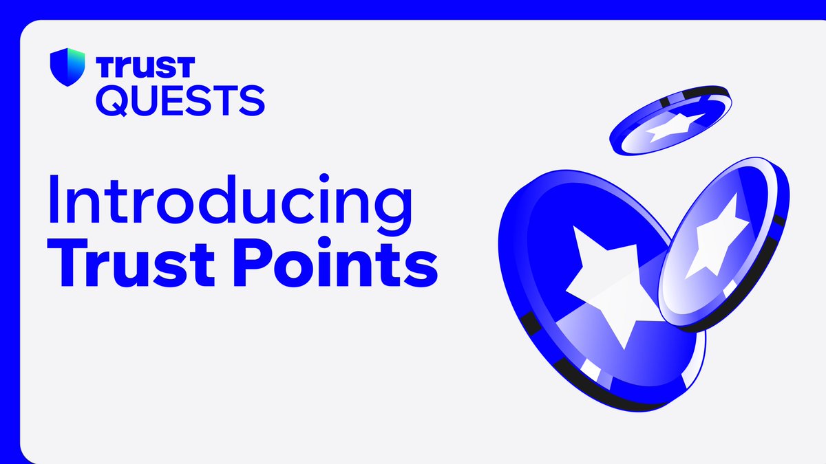 TrustWallet's tweet photo. We've just launched #TrustWalletQuests, where you can turn your points to prizes! 🏆
So...
💙 What exactly are Trust Points?
💙 How can you earn them?
💙 How do you keep track & use them?
We explain all👇
https://t.co/SZDL9YXIBN https://t.co/quO59Vngsp