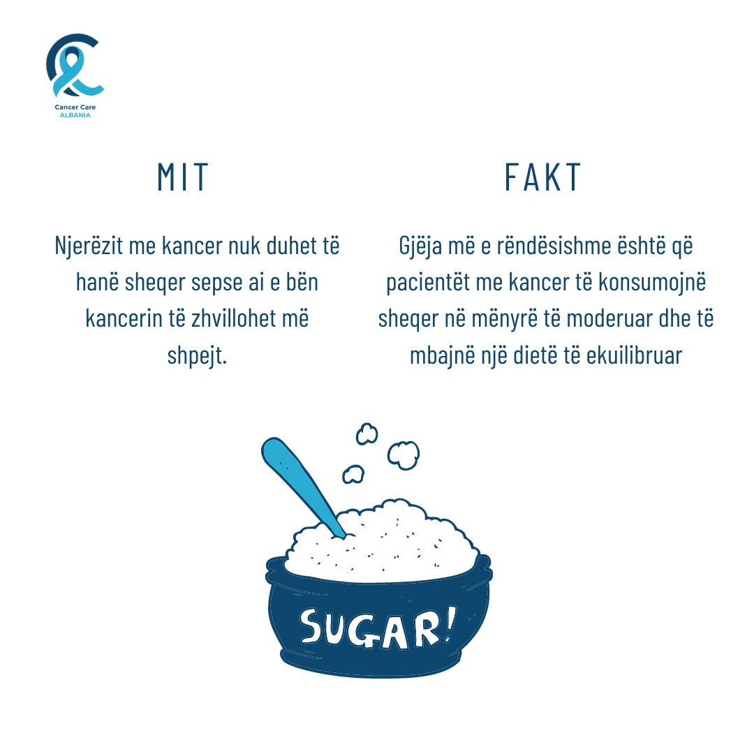 CancerCareAlb's tweet photo. 👋 Le të sqarojmë disa mite të zakonshme rreth kancerit dhe të ndajmë faktet e vërteta. Kuptimi i këtyre mund të na ndihmojë të gjithëve të bëjmë zgjedhje më të mira shëndetësore dhe për një jetë sa më të shëndetshme.
 #StayInformed #CancerPrevention  #CancerCareAlbania https://t.co/gvnpbmkwKY
