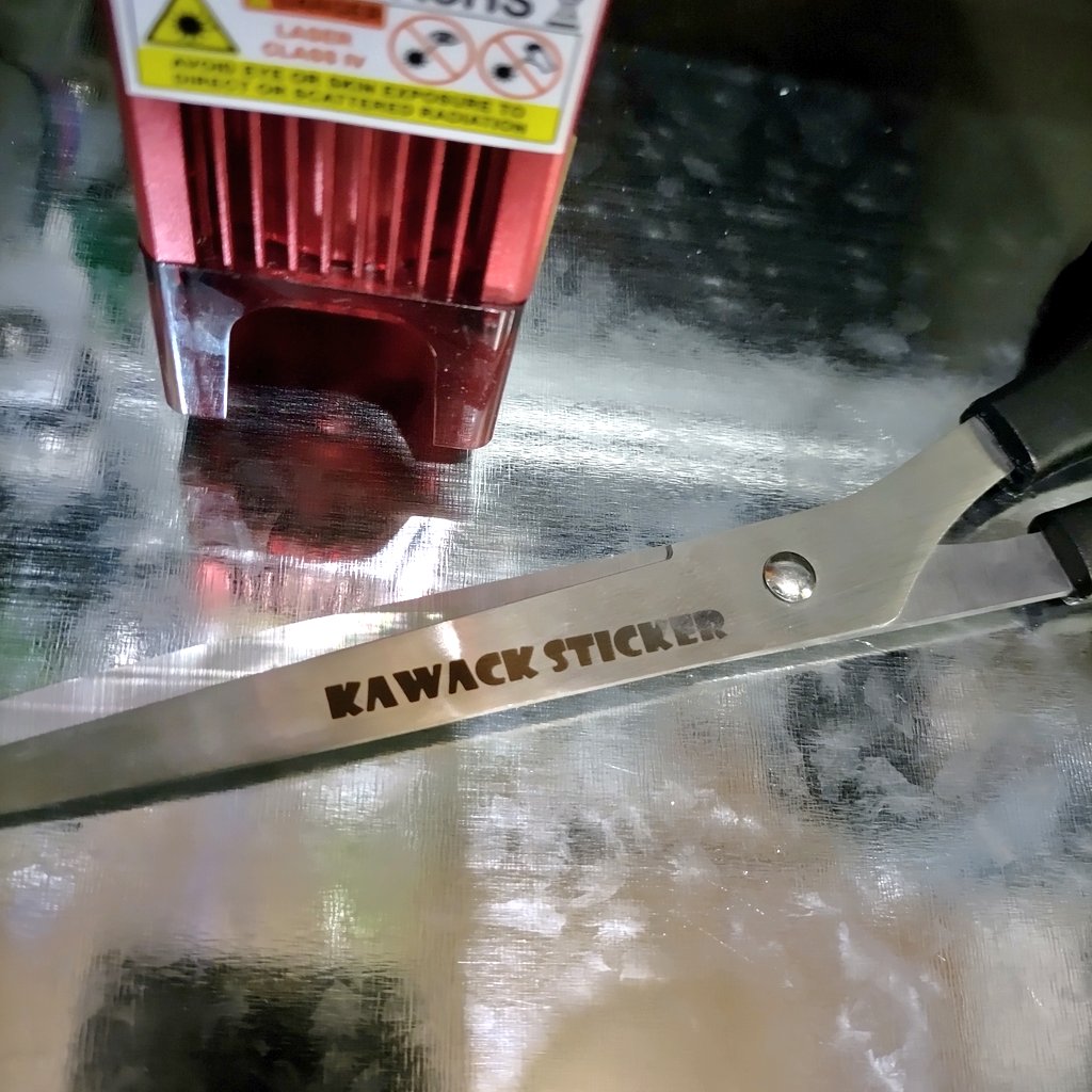 kawack_sticker's tweet image. ✂にも焼き入れ🔥
#ステンレス彫刻
#レーザー彫刻機
#AUFERO
#lasergrbl