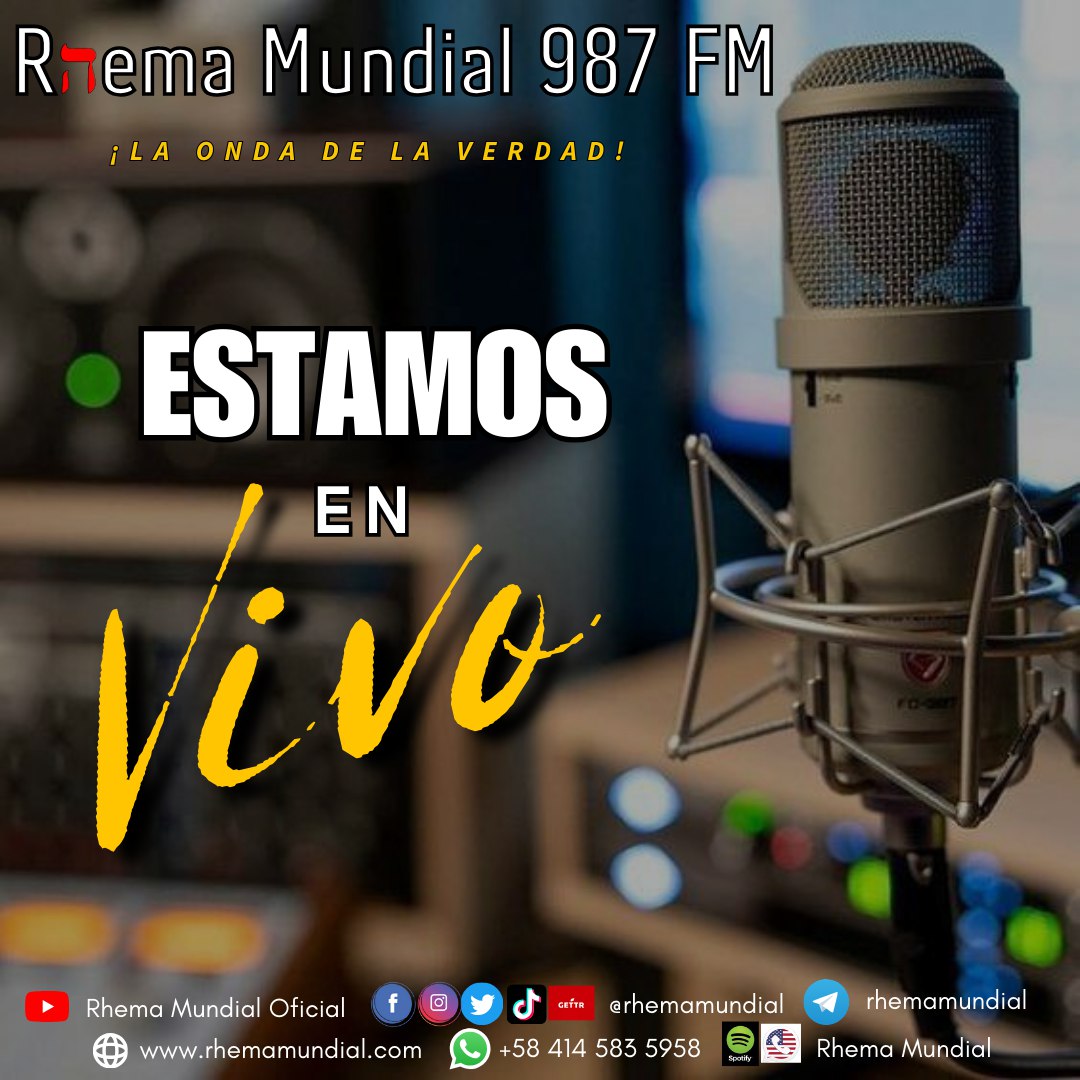 Rhema987fm's tweet photo. Baruj Hu Baruj Shemó HalleluYaH.

https://t.co/kV5AqdBffz

☝️Pulsa el links y disfruta de la Radio Online. Bendiciones de lo alto. https://t.co/7tVak3Ubqg