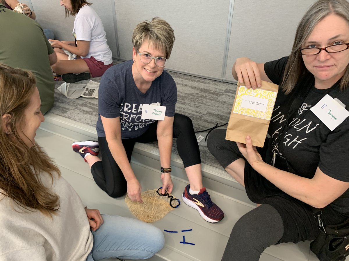 lps_visualart's tweet image. Welcome back LPS Art teachers! Our PL was building relationships using collaborative TASK Parties. To add thinking about process, teachers were challenged to use Creative Strategies to reimagine another groups item. Laughter, collaboration, envisioning and play! Great day 😁