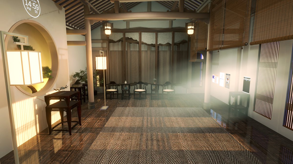 VRCEterhia's tweet photo. World: Chinese Reception Hall （中式會客廳）
Author: Fallen_ice

Link: https://t.co/cx65qLNKL5

Picture 3 is vertical.

#VRChat #VRC #VRChat_world紹介 #VRChatPhotography #VRChatワールド紹介 https://t.co/Nkm96qTW6V