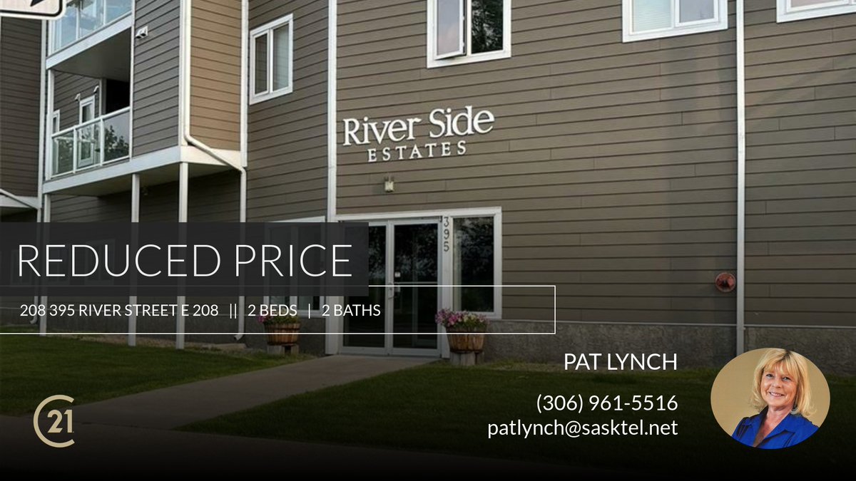 C21PrinceAlbert's tweet photo. 📍 Reduced Price 📍 This recently reduced home at 208 395 River Street E 208 in Prince Albert won't last long, so, don't wait to set up a showing! Reach out here or at (306) 961-5516 for more information!

Pat Lynch- REALT... https://t.co/oldCmeuX6L https://t.co/GVEjfg9Bpr