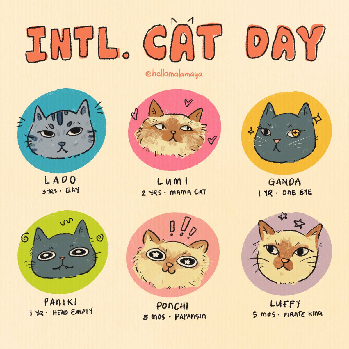 hellomalamaya's tweet photo. Meet my six furbabies!! ✨ Happy international cat day 🐈
Share ur pussie pics  👀 https://t.co/EoyImC3SXV