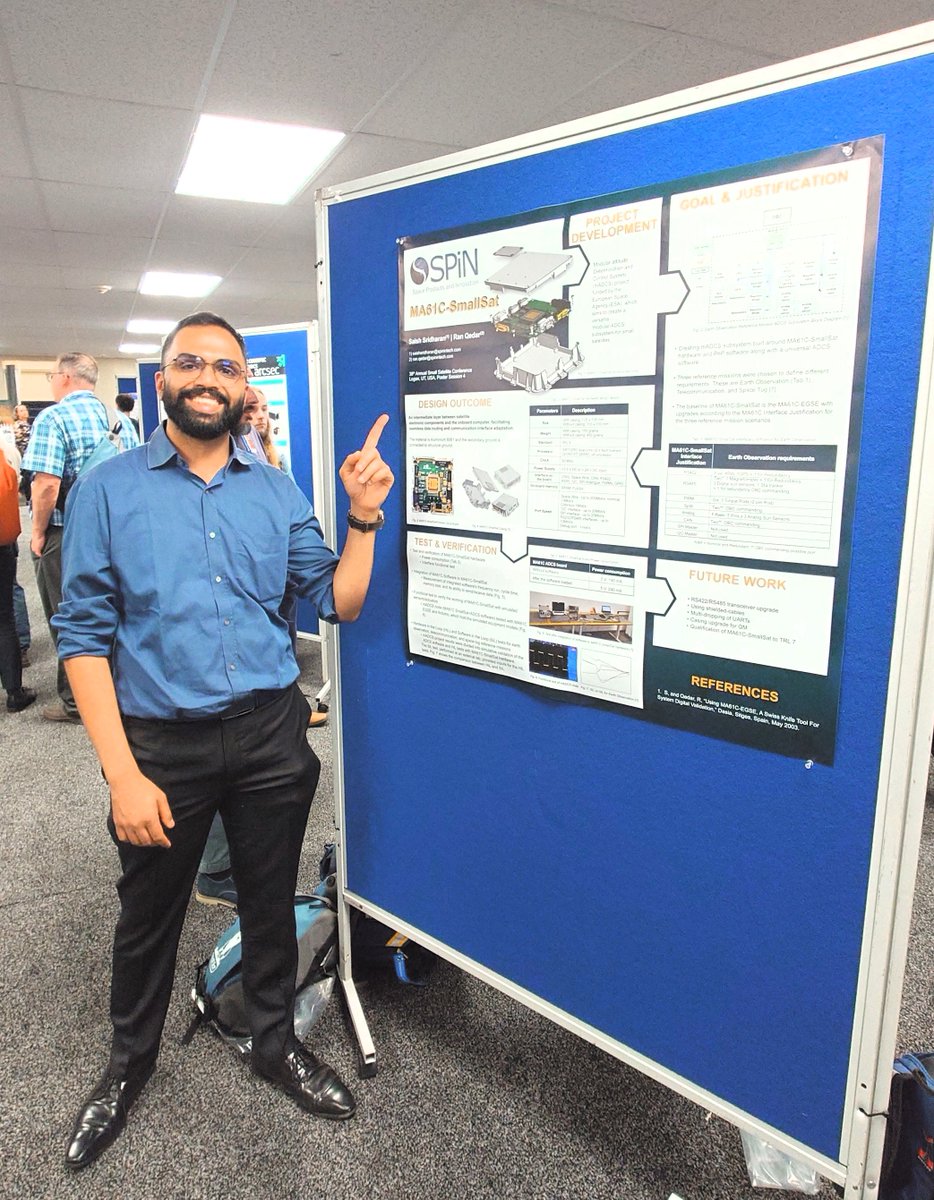 🚀Saish Sridharan's panel at #smallsat2024 was a blast!

🛰️The co-founder and CTO of #SPiN highlighted the capabilities of #MA61C for #smallsat, the ideal solution to make a satellite modular, benefiting for cost, integration time and payload capacity!