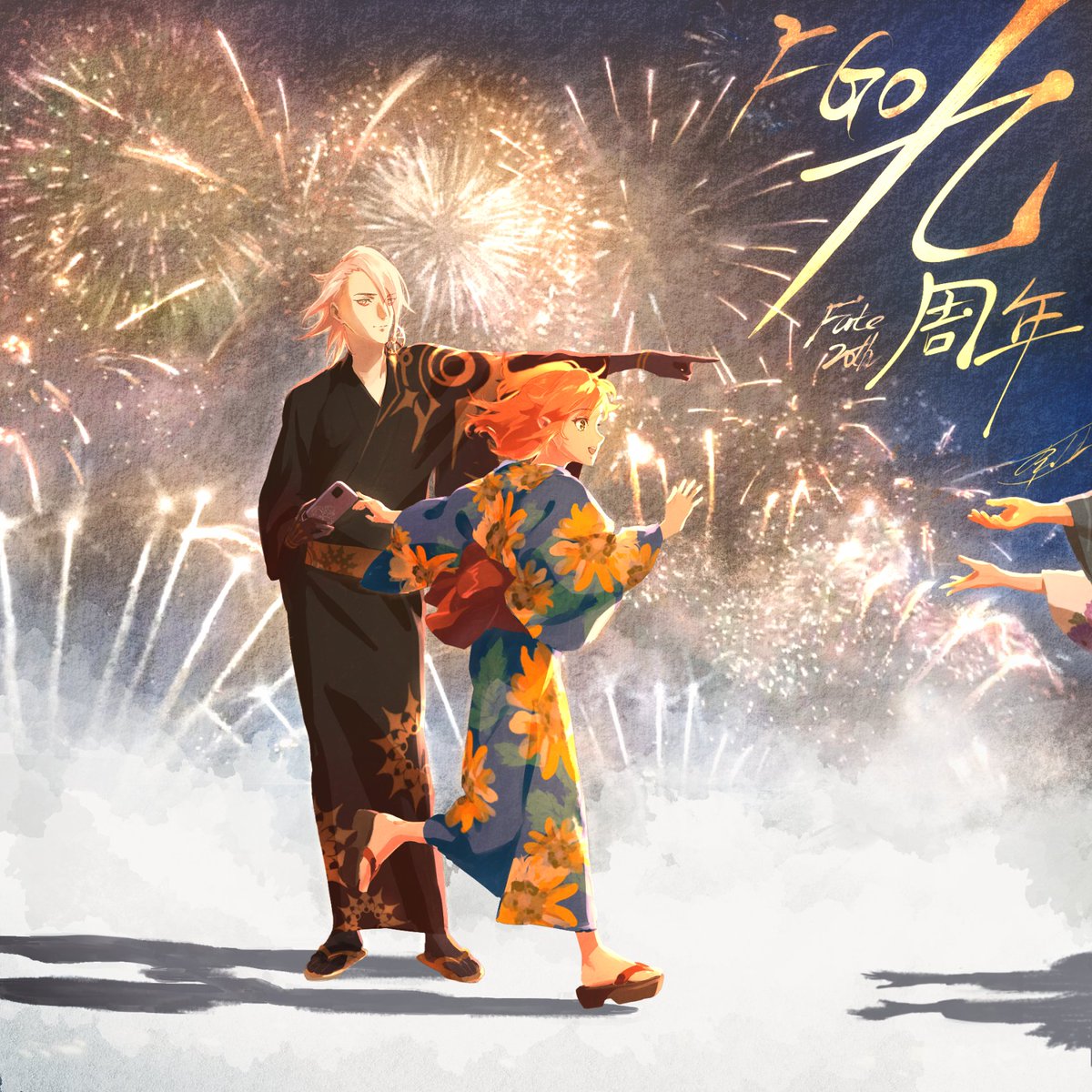 十周年とその先を全員で見届けられますように！

乗り遅れた周年フラッグ描いている間にPV原画沢山の方にご覧頂けててたまげました、ありがとうございます。
全てに反応できず申し訳ないですが、励みにして今後とも精進します！

※このポストのイラストは非公式のファンアートです。
#FGO #FGO9周年