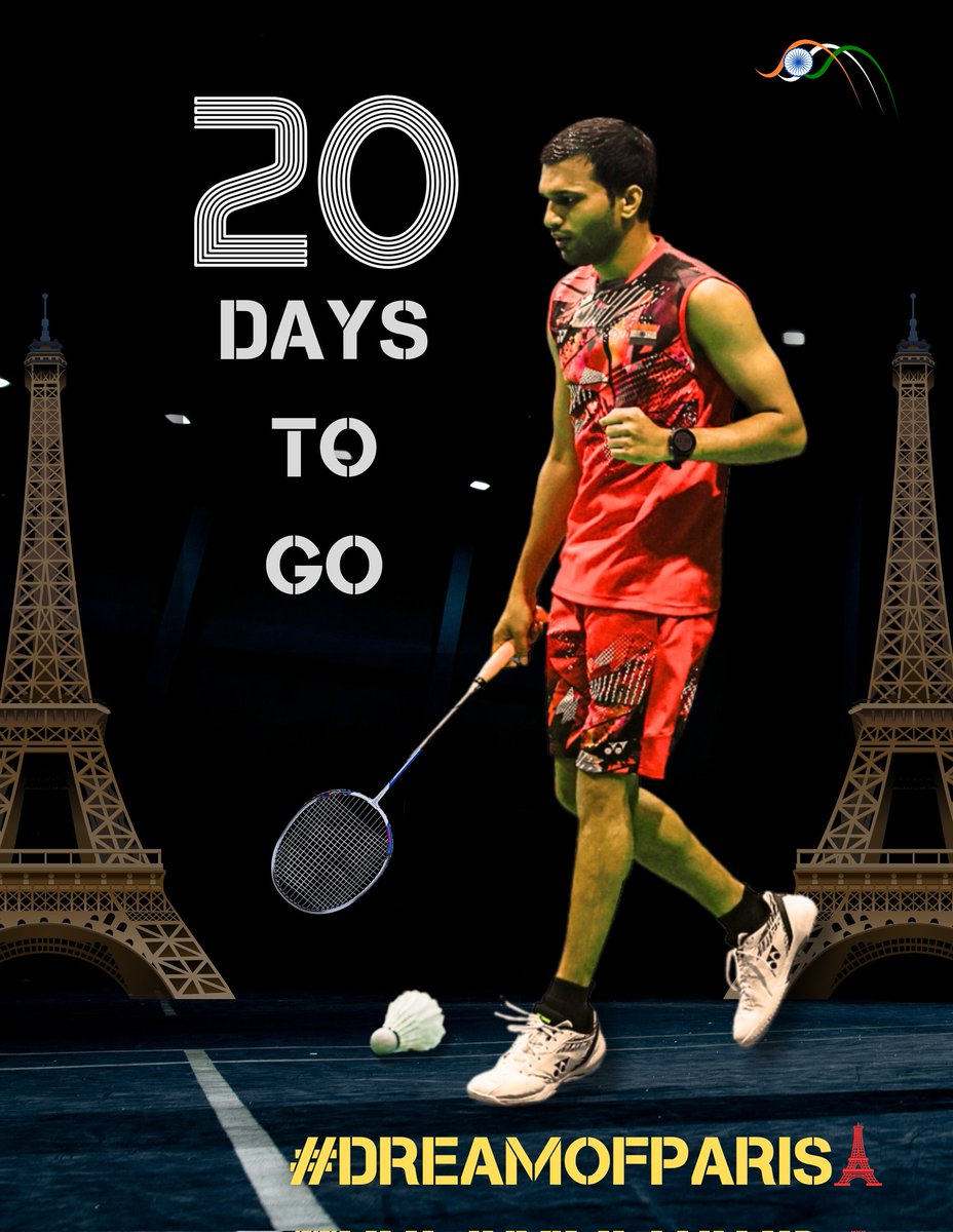 "20 days to Paris Paralympics 2024—it's time to channel all the hard work, sweat, and dreams into action. The countdown is real, and so is the determination. Let's make history together! #Paris2024 #Paralympics #TeamIndia #Dreamofparis🗼"