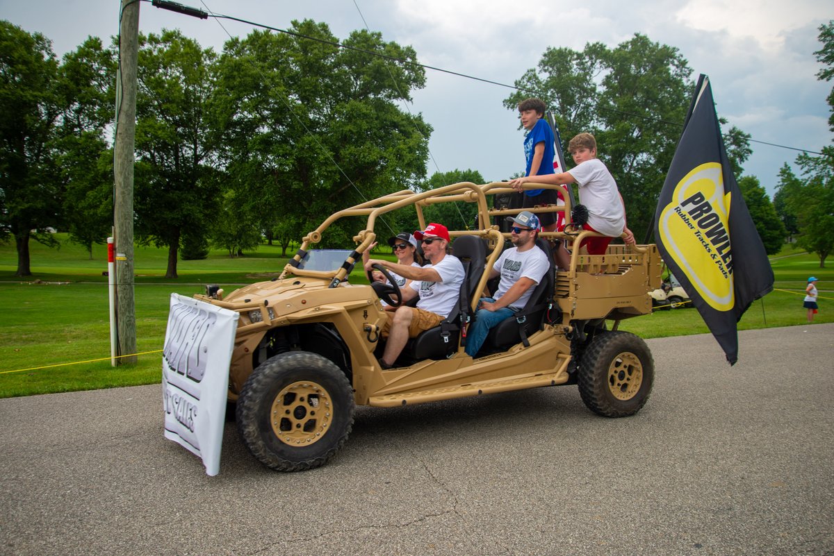 ProwlerTracks's tweet photo. Ward Equipment proudly showcased their in house fully restored Polaris MRZR at the 2024 Decatur County Fair parade. Ward Equipment and Prowler are American owned companies and proudly displayed an American flag and a Prowler flag "Side by Side" @wardequip #ProwlerTracks https://t.co/BFgQ9caWzS