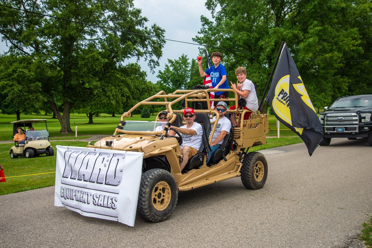 ProwlerTracks's tweet photo. Ward Equipment proudly showcased their in house fully restored Polaris MRZR at the 2024 Decatur County Fair parade. Ward Equipment and Prowler are American owned companies and proudly displayed an American flag and a Prowler flag "Side by Side" @wardequip #ProwlerTracks https://t.co/BFgQ9caWzS