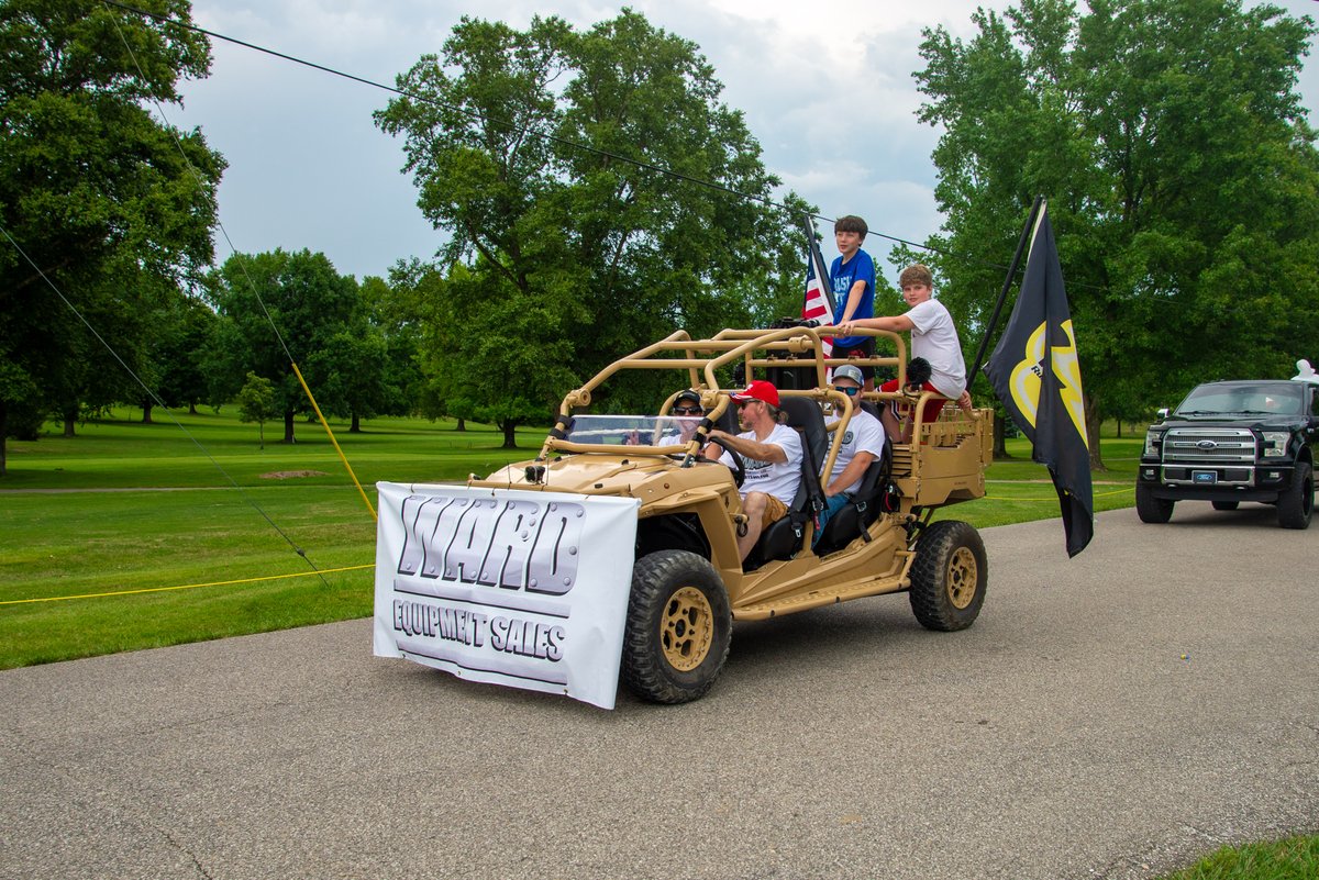 ProwlerTracks's tweet photo. Ward Equipment proudly showcased their in house fully restored Polaris MRZR at the 2024 Decatur County Fair parade. Ward Equipment and Prowler are American owned companies and proudly displayed an American flag and a Prowler flag "Side by Side" @wardequip #ProwlerTracks https://t.co/BFgQ9caWzS
