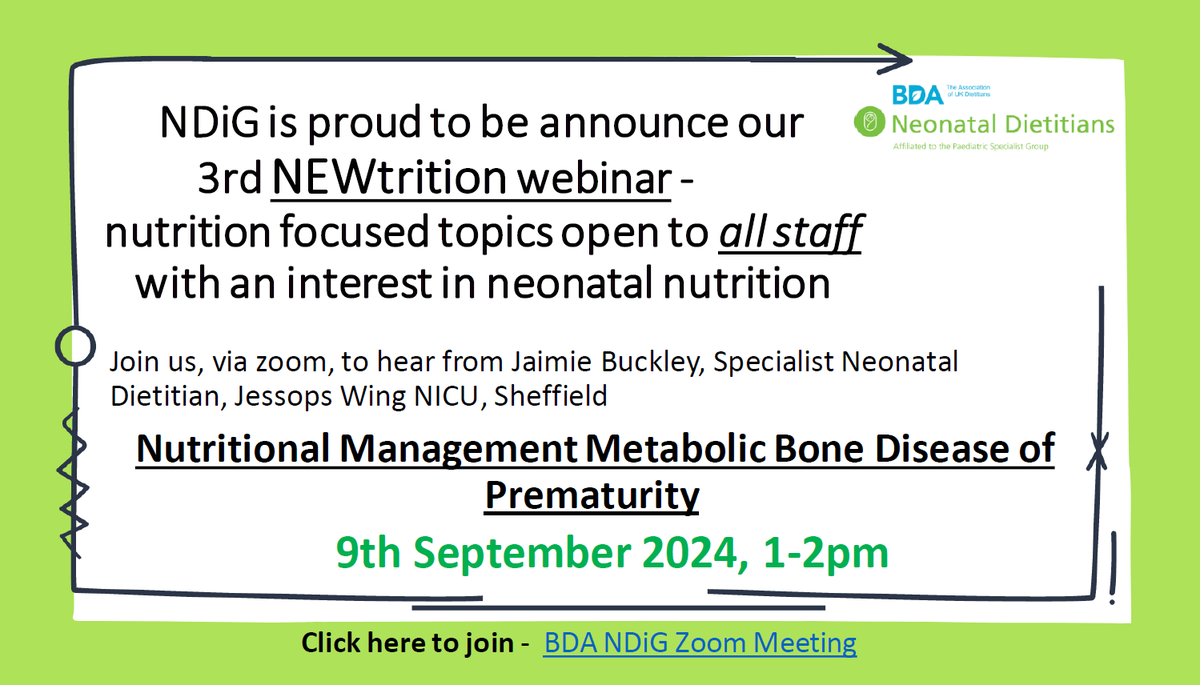 BDA Neonatal Dietitians Interest Group tweet media