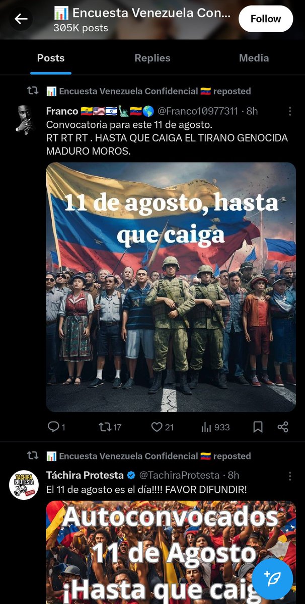 chequeleteverde's tweet photo. Quiero insistir en denunciar el medio falso @encuesta_vzla por informar y masificar una falsa convocatoria para el 11A que NO proviene de la Unidad ni los canales oficiales de MCM. Apenas les contesté y los expuse me bloquearon. Son trampas chavistas para joder a más gente. https://t.co/RfHpK6Citj