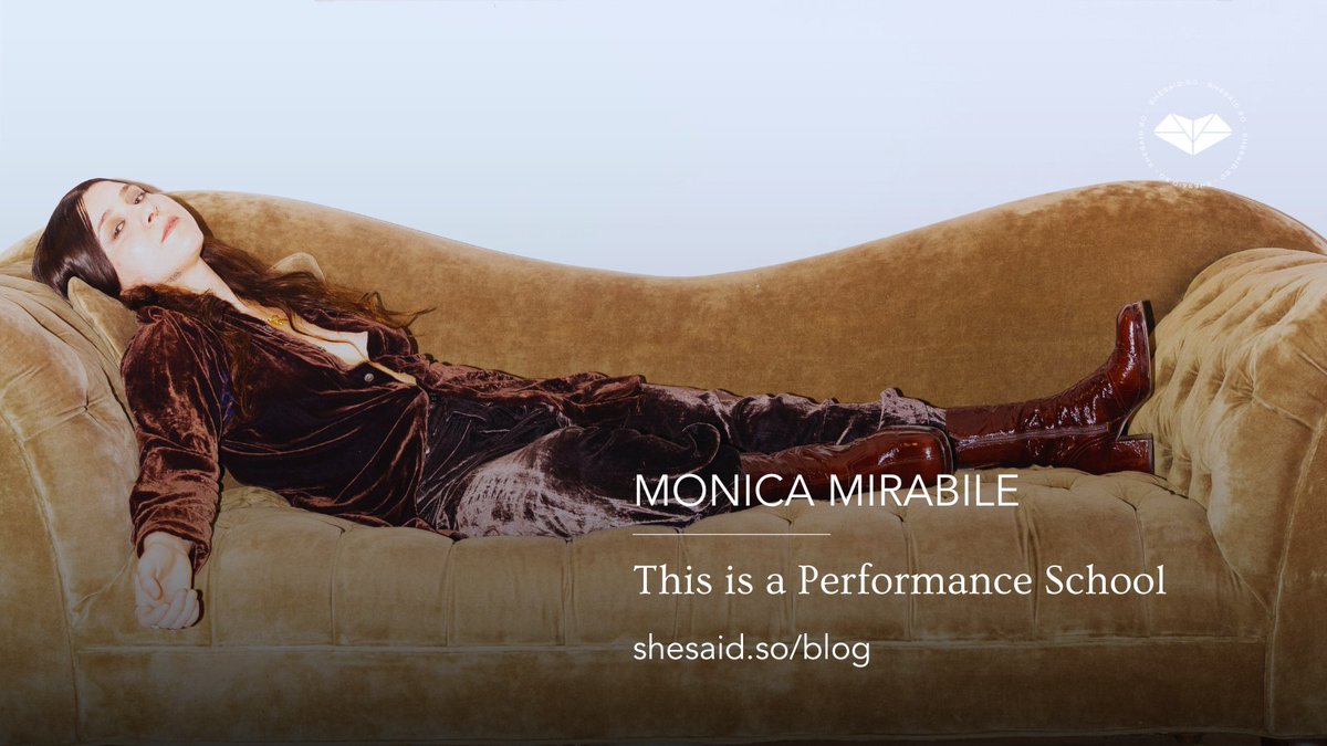 🔹NYC performance artist Monica Mirabile has choreographed/directed for SOPHIE, Mitski &amp; more.
Mirabile is Director of Open Movement at Performance Space New York and her performance work is seen in top spaces and events (Guggenheim, Miami Art Basel).

👉shesaid.so/blog/2024/7/30…