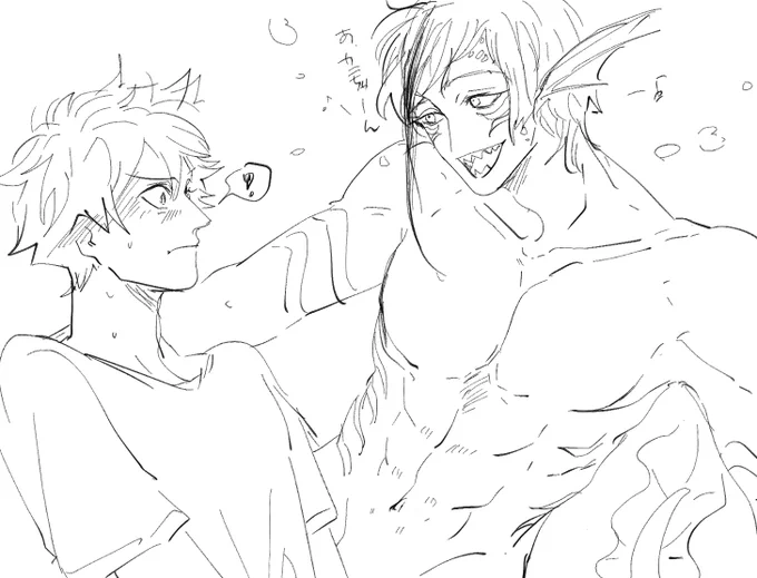 もう人魚姿が想像より筋肉隆々だったので、性癖めちゃくちゃにされる♡🦈がみたい 