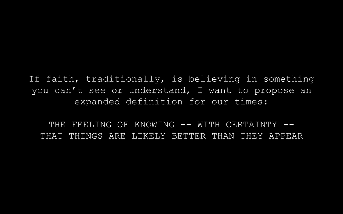 We just played "Faith" by Bon Iver on a loop and developed our own definition of faith. It was amazing! Thx <a href="/boniver/">Bon Iver</a> for the music and letting us pitch you.
