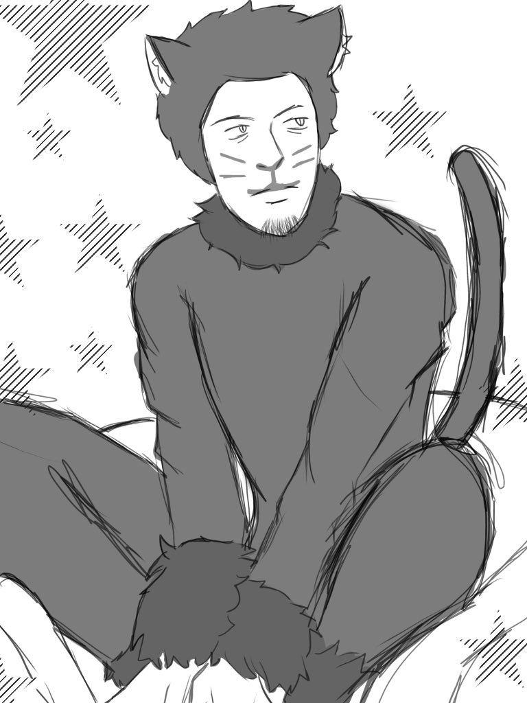 Fluffy sentadinho