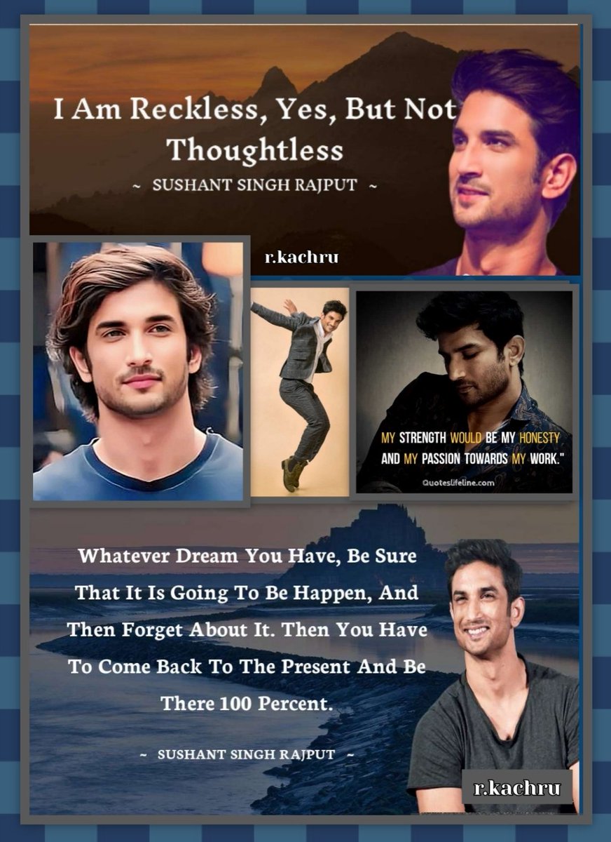 Rachna Kachru 🇮🇳 Celebrate Sushant Everyday❤️🦋 (@kachrurachna) on Twitter photo ✍️EVENING TAGLINE✍️
Inspiring Quotes by #SushantSinghRajput𓃵 which Motivate us All the Time..all d Positive Energies he has left behind in this World.He is #AlwaysAlive through it
"My strength would be my honesty and my passion for my work"<a href="/itsSSR/">Sushant Singh Rajput</a>
Sushant Singh Rajput Quotes ✍️EVENING TAGLINE✍️
Inspiring Quotes by #SushantSinghRajput𓃵 which Motivate us All the Time..all d Positive Energies he has left behind in this World.He is #AlwaysAlive through it
"My strength would be my honesty and my passion for my work"<a href="/itsSSR/">Sushant Singh Rajput</a>
Sushant Singh Rajput Quotes