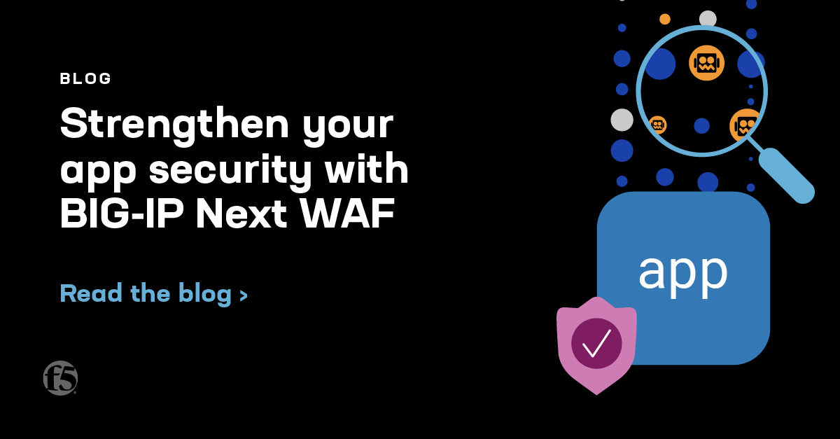 Hey cybersecurity friends, I read a good blog about how BIG-IP Next WAF helps mitigate risks and secure apps faster (and more simply) across environments. It does all this with an API-first architecture that better enables integration. Here’s the blog: ms.spr.ly/6012lYfGE