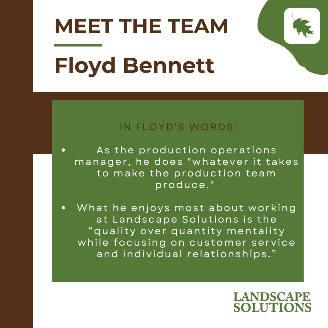 LandSol_IN's tweet photo. We celebrated his birthday yesterday, and we are introducing him today! Our Production Operations Manager is Floyd Bennett!

#employee #landscape #landscapesolutions #appreciation #productionoperationsmanager #EmployeeAppreciation https://t.co/1yAnTmVIvR