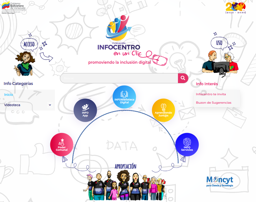 Poder Comunal
- InfoAPP
- Biblioteca Digital
- Aprendiendo Juntos
- Infoservicios
Lo encuentras a un Clic en enunclic.infocentro.gob.ve

#PuebloSonrienteYEnPaz
¡Vamos!
<a href="/Gabrielasjr/">Gabriela Jiménez</a>
@LarosaInfove
<a href="/InfocentroOce/">Infocentro_Vzla3</a>