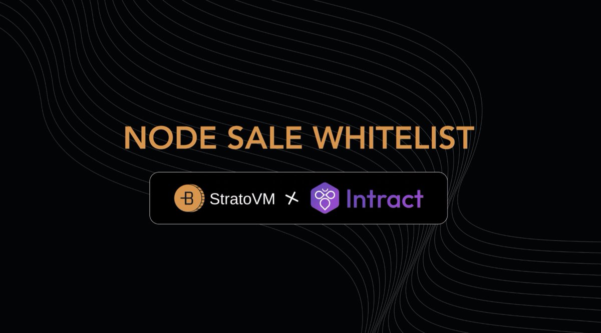 🚀 Exciting news! 🚀

StratoVM Node Whitelist Campaign is now live on @IntractCampaign !
Apply now👉intract.io/quest/66b33e7a…

🔥 Complete tasks to secure your spot 
💎 Limited slots available 
🏆 Earn rewards and SVM points
 🗓Campaign ends 22nd August 2024.