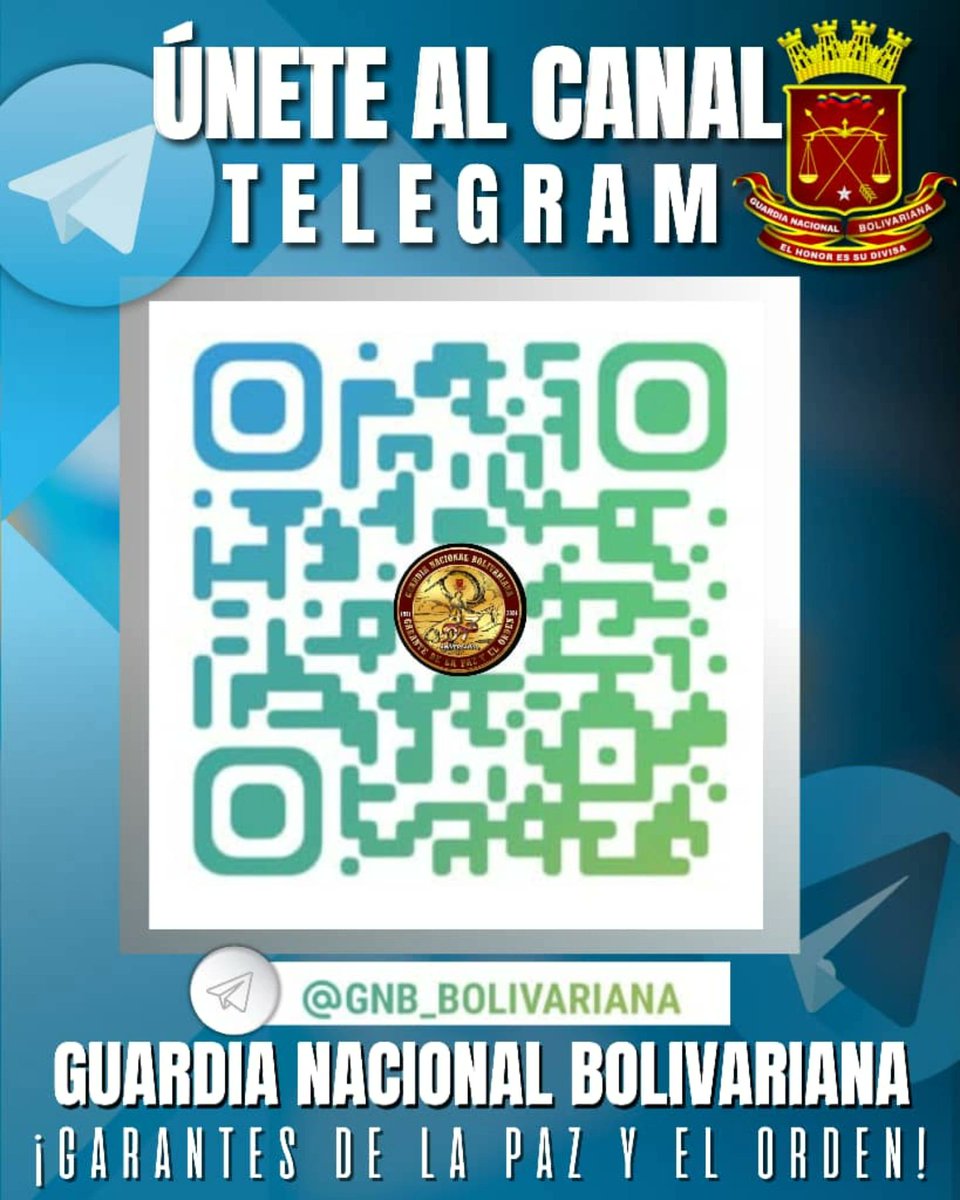 📣 ¡ATENCIÓN! pueblo venezolano te invitamos a unirte al canal de Telegram de nuestra gloriosa Guardia Nacional Bolivariana.

¡Información veraz y oportuna!

¡Haz clic en este enlace!
👇👇👇👇👇👇👇
t.me/gnb_bolivariana