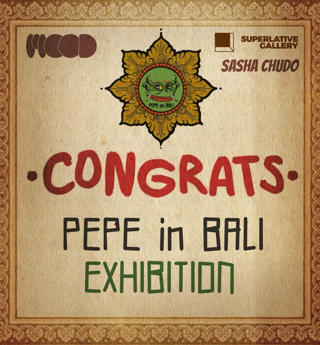tonynlbtc's tweet photo. I'm really excited because it's the first time my art will be displayed at a Pepe venue!
Although I cannot be there, Popepe says thank you very much  @ChudoSasshha @camski @sssgallery 
#BitcoinStamps https://t.co/a8pWaNuEUG