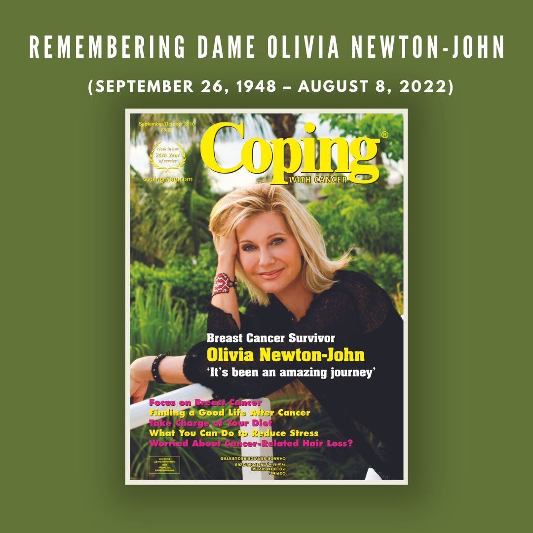 Today, we’re remembering Dame Olivia Newton-John. 

buff.ly/3EROQqX

#OliviaNewtonJohn #CopingWithCancer