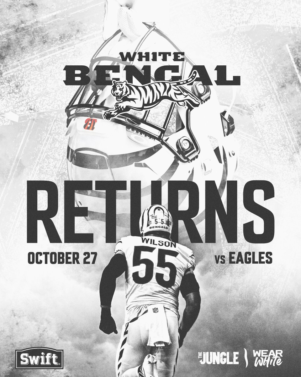 Mark your calendars. Circle the date. Do whatever you gotta do. 

Swift Meats | 🎟️: go.bengals.com/3YC2REd