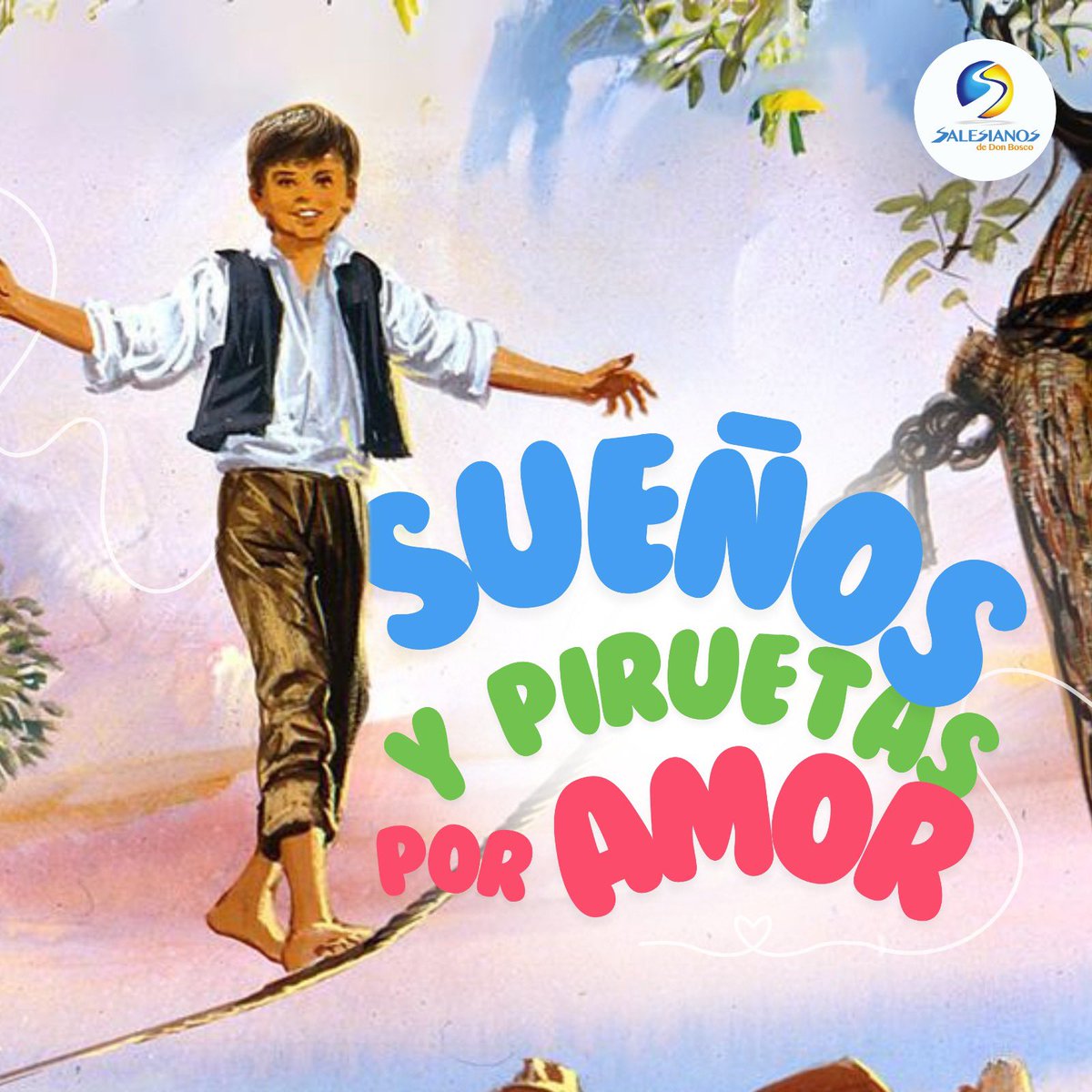 Se viene la fiesta de Don Bosco! Y para eso, te proponemos esta frase motivacional, para que puedas caminar soñando y haciendo piruetas por amor!