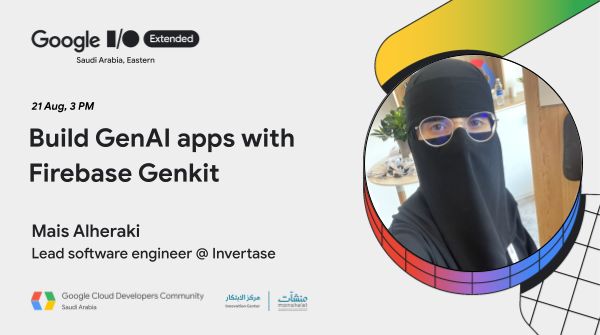 في آخر مؤتمر أعلنت Google عن <a href="/Firebase/">Firebase</a> Genkit لتمكين المطورين من إضافة الذكاء الاصطناعي للتطبيقات بسهولة، خلونا نتعرف عليها مع <a href="/pr_Mais/">˚✧Mais✧༚</a>
 
في Google I/O Extended👇

📍منشآت، مركز الابتكار، الشرقية 
🗓️الأربعاء، 21 أغسطس، 3 عصراً 

للتسجيل: gdg.community.dev/e/mrz2dk/

#GoogleIOExtended