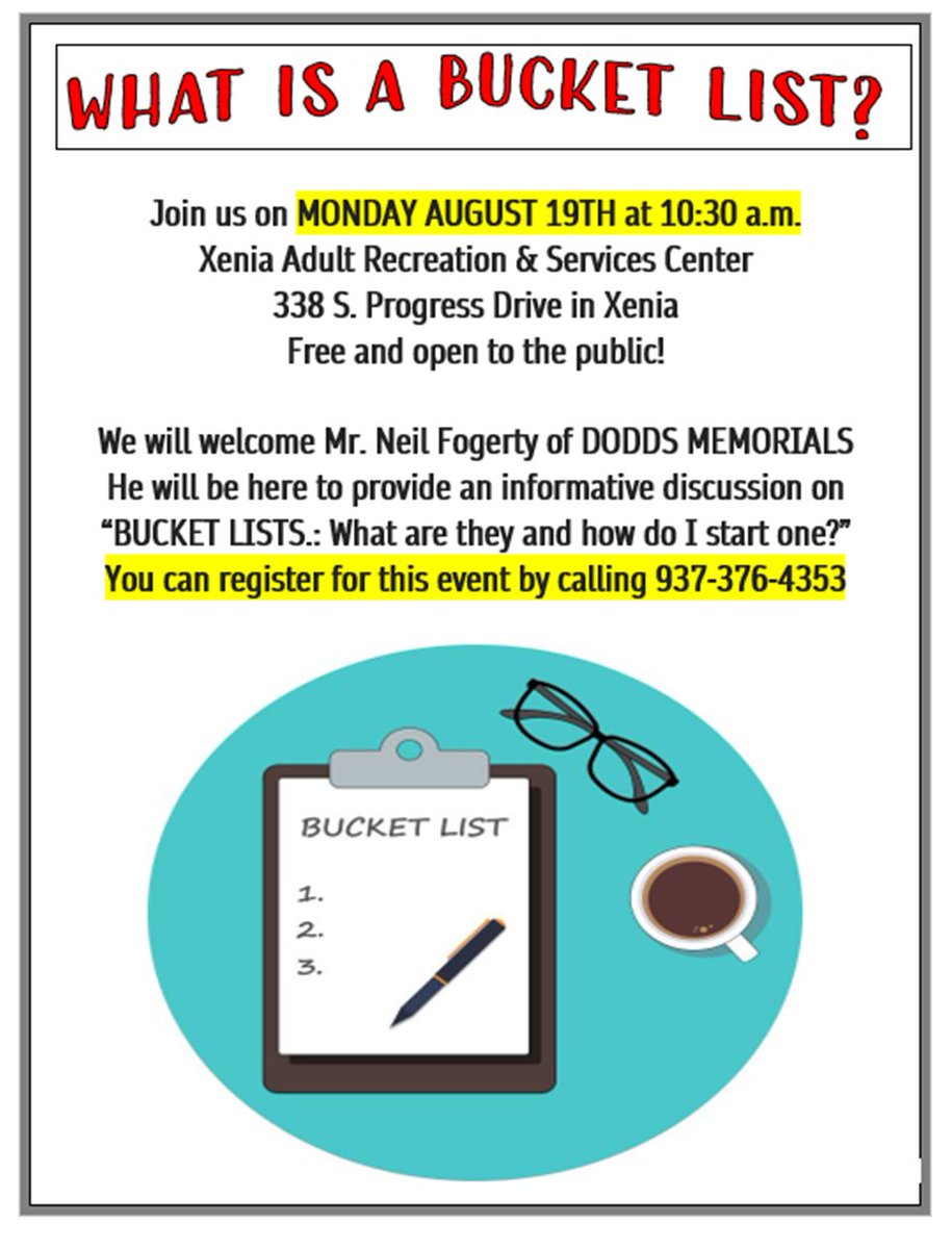 Angela Glenn- All about the Xenia Senior Center! (@rodneysgal82) on Twitter photo 