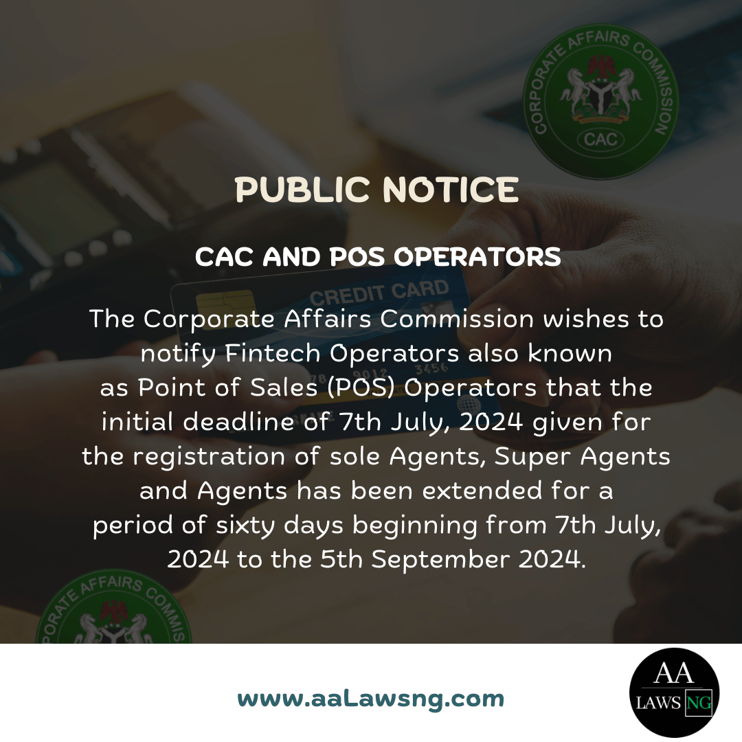 aalawsng's tweet photo. NOTICE OF EXTENSION OF REGISTRATION DEADLINE
#cac #regulatorycompliance #compliance #corporatelaw #posoperators https://t.co/LkYifWFo9l