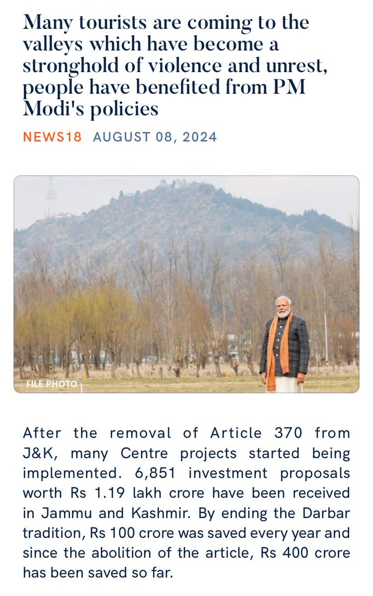 BansuriSwaraj's tweet photo. Many tourists are coming to the valleys which have become a stronghold of violence and unrest, people have benefited from PM Modi's policies
 https://t.co/kfIZl1AKnF

via NaMo App https://t.co/rxUyzSqY2W