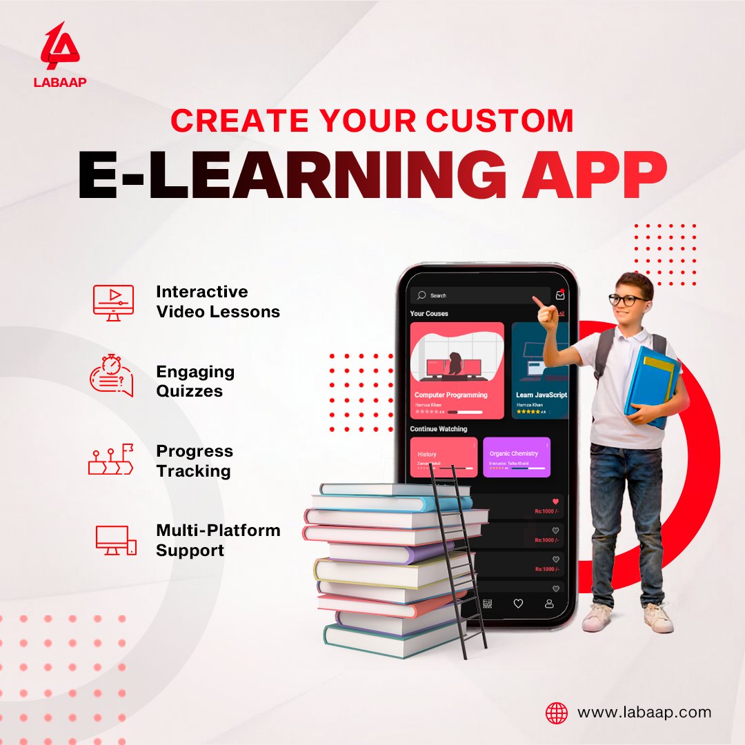 LABAAP_Official's tweet image. Empower educators and learners with a tailored e-learning app that meets your specific needs. 
Partner with us to bring your vision to life and make education more accessible and effective. 
Visit bit.ly/4cdCIip
#ELearningAppDevelopment #EducationalApp #AppDevelopers