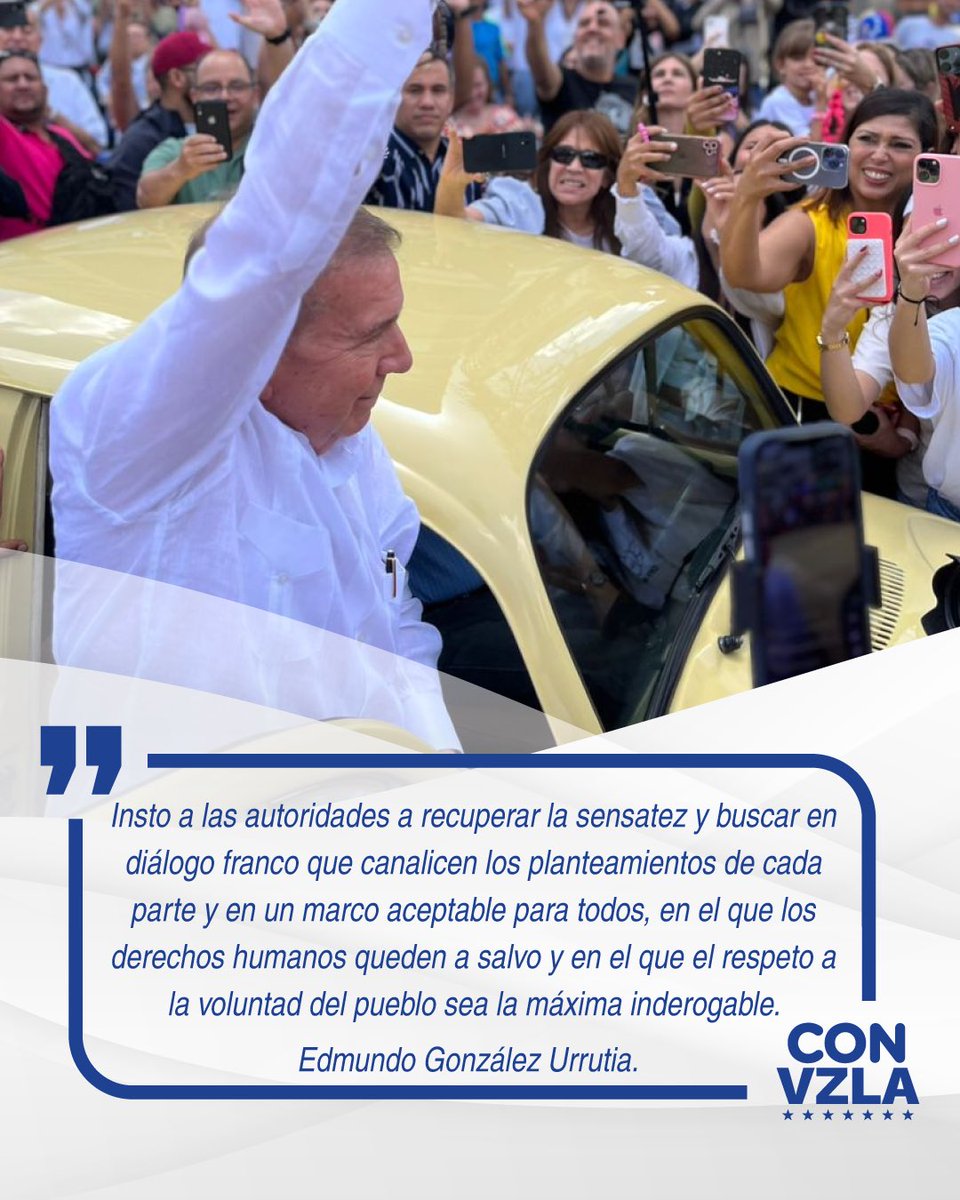 Palabras de nuestro presidente, Edmundo González Urrutia (<a href="/EdmundoGU/">Edmundo González</a>): 

#GanóVzla