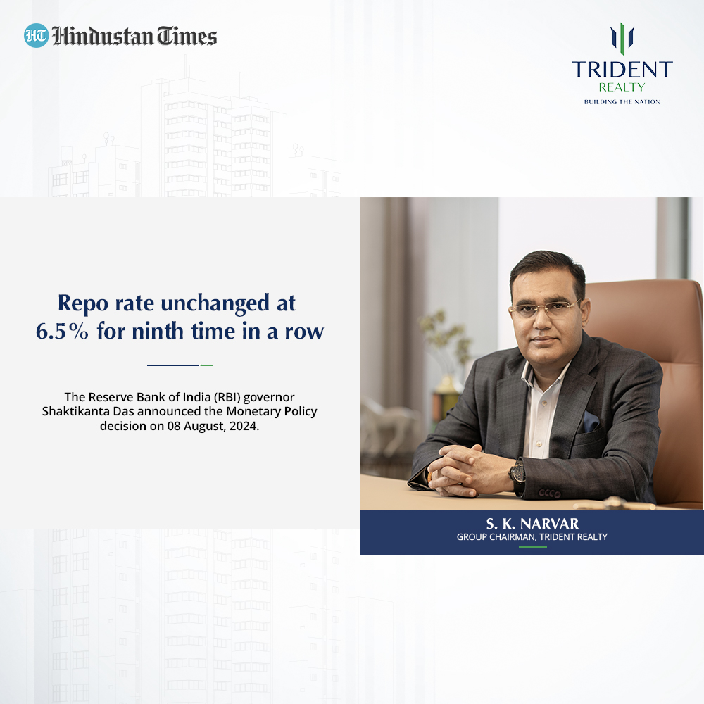 sknarvar's tweet photo. S.K. Narvar, Group Chairman of Trident Realty, says, 'This consistency not only boosts homeownership but also fuels long-term investments, fostering a stable and sustainable real estate market.' https://t.co/wXjL08WCck