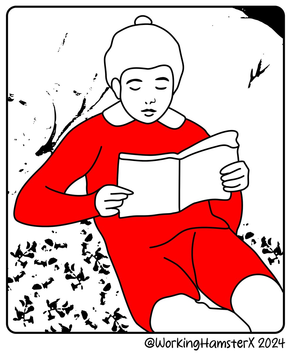 Reading can be a great way to recharge when you're feeling low.

Inspired by Henri Manguin's original. 

<a href="/StudioTeaBreak/">Virtual Studio</a> #PortraitChallenge

x.com/StudioTeaBreak…