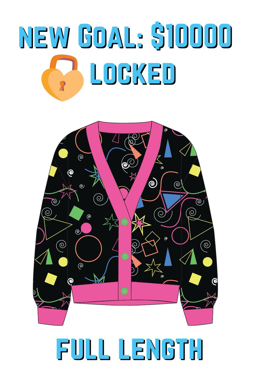 daemeryss's tweet photo. I had A LOT of people reach out asking if we could make a full size of the Blacklight Carpet/Skating Rink cardigan...so I've finally added an option to the campaign! 

There is a full size and a cropped option available now for anyone interested. 

https://t.co/qItFqlUwOa https://t.co/gT4U8CqmeT